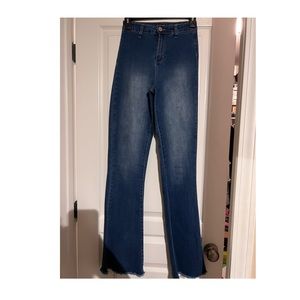 high waisted fashion nova wide leg jeans